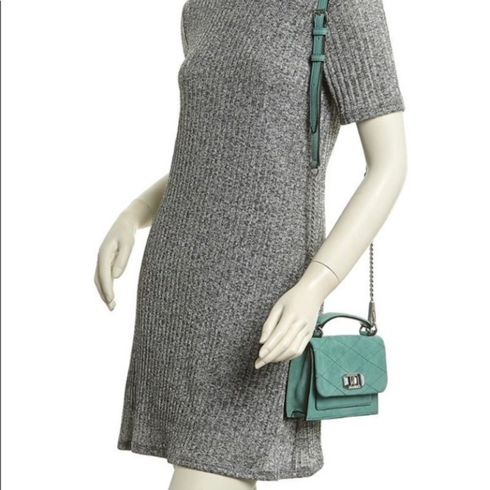 NWT Rebecca Minkoff green suede crossbody